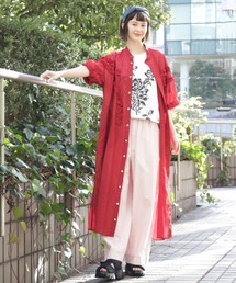 ナイロンレーヨンローンナチュラルワッシャーワンピース
