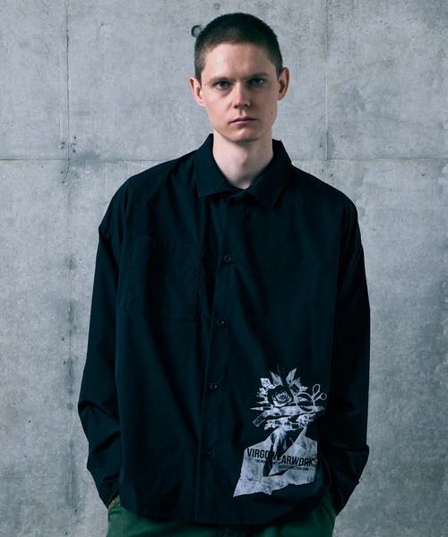 VIRGOwearworks(ヴァルゴウェアワークス)の「COLLISION SHIRT(シャツ/ブラウス・メンズ・ホワイト/ブラック・2/3/4)」の2枚目の写真