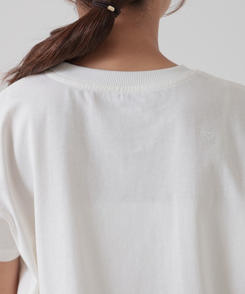 HEART MARKET（ハートマーケット）の「ワイドなフレンチTEE（Tシャツ/カットソー・レディース・チャコール/ダークブラウン/ホワイト/グレイッシュベージュ/ブラック/モカ/キャメル・SMALL/MEDIUM/LARGE）」の17枚目の写真