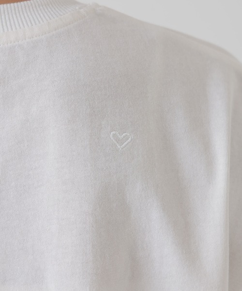 HEART MARKET（ハートマーケット）の「ワイドなフレンチTEE（Tシャツ/カットソー・レディース・チャコール/ダークブラウン/ホワイト/グレイッシュベージュ/ブラック/モカ/キャメル・SMALL/MEDIUM/LARGE）」の19枚目の写真