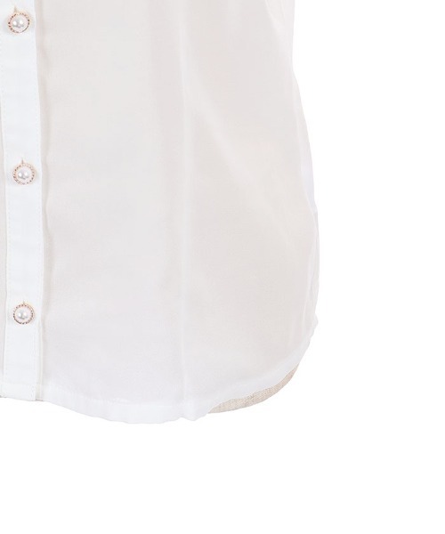 axes femme POETIQUE（アクシーズファムポエティック）の「ブローチ付ハシゴレース衿ＢＬ（シャツ/ブラウス・レディース・ホワイト/ピンク/キナリ・MEDIUM）」の18枚目の写真