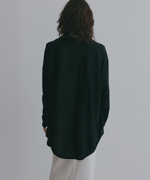 ETRE TOKYO(エトレトウキョウ)の「ドライタッチオーバーサイズニットシャツ(シャツ/ブラウス・レディース・ブラウン/ブラック/ホワイト・FREE)」の14枚目の写真