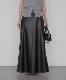 LOUNGEDRESS | 《美シルエット》フェイクレザーナロースカート　秋服(スカート)