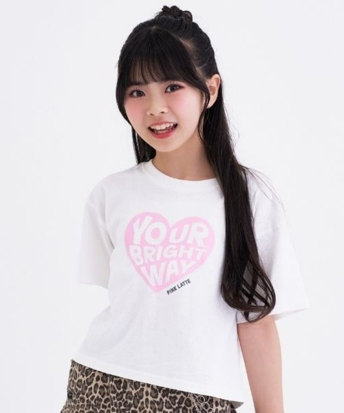 デイリープライス】【綿100%】ハートロゴプリント半袖Tシャツ（Tシャツ
