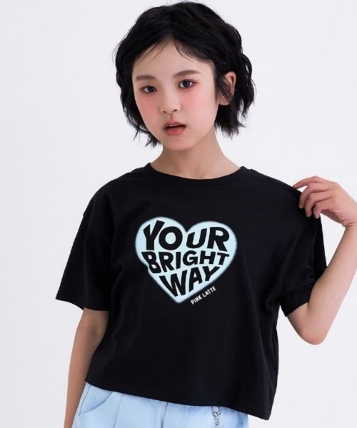 デイリープライス】【綿100%】ハートロゴプリント半袖Tシャツ（Tシャツ