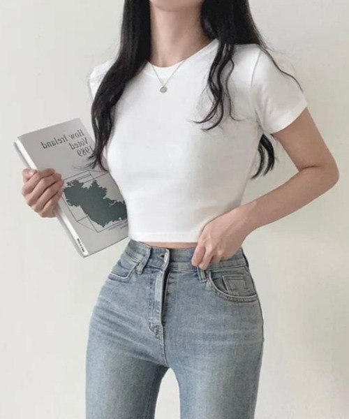 semplice(センプリチェ)の「Tシャツ【韓国ファッション】(Tシャツ/カットソー・レディース・グレー/ブラック/ベージュ/ホワイト・F)」の15枚目の写真