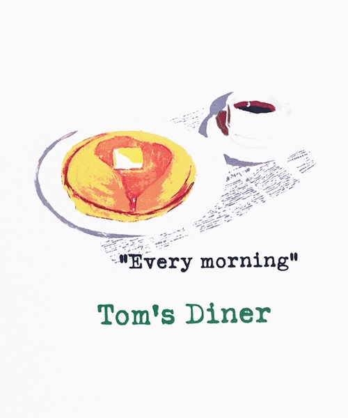 FRUIT OF THE LOOM（フルーツオブザルーム）の「Toms Diner Every morning Tシャツ（Tシャツ/カットソー・メンズ・ホワイト/ブラック/ネイビー・XL/L/M）」の4枚目の写真