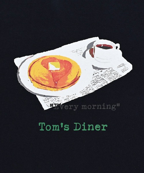 FRUIT OF THE LOOM（フルーツオブザルーム）の「Toms Diner Every morning Tシャツ（Tシャツ/カットソー・メンズ・ホワイト/ブラック/ネイビー・XL/L/M）」の6枚目の写真