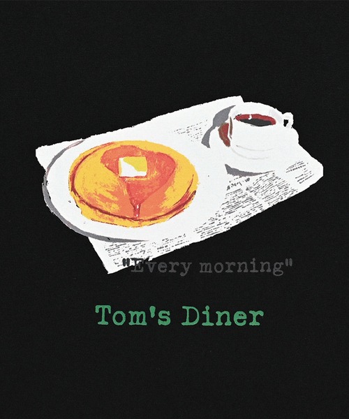 FRUIT OF THE LOOM（フルーツオブザルーム）の「Toms Diner Every morning Tシャツ（Tシャツ/カットソー・メンズ・ホワイト/ブラック/ネイビー・XL/L/M）」の8枚目の写真