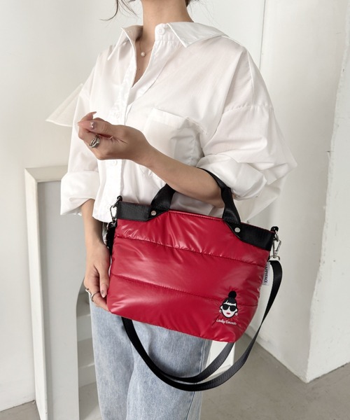 HAPPY FACE(ハッピーフェイス)の「EMMA顔刺?ボンディング2WAY RD(ショルダーバッグ・レディース・レッド・ONE SIZE)」の4枚目の写真