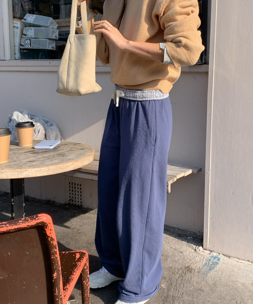 haag(ヘイグ)の「mix single pants (pale blue)(スウェットパンツ・レディース・その他・FREE)」の5枚目の写真