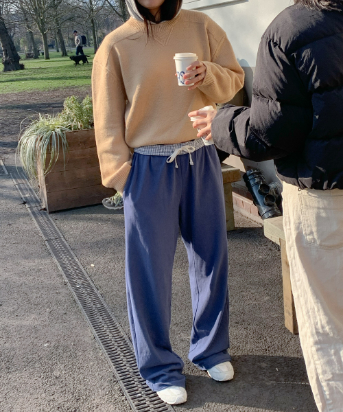 haag(ヘイグ)の「mix single pants (pale blue)(スウェットパンツ・レディース・その他・FREE)」の7枚目の写真