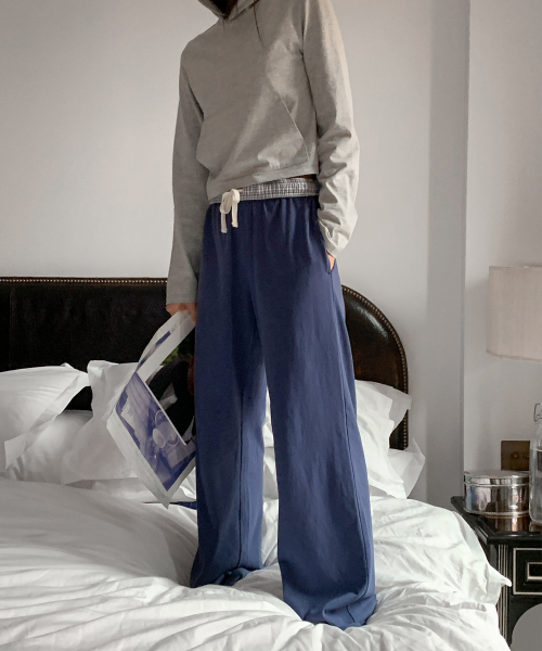 haag(ヘイグ)の「mix single pants (pale blue)(スウェットパンツ・レディース・その他・FREE)」の8枚目の写真