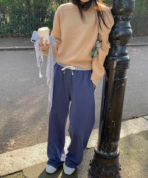 haag(ヘイグ)の「mix single pants (pale blue)(スウェットパンツ・レディース・その他・FREE)」の11枚目の写真