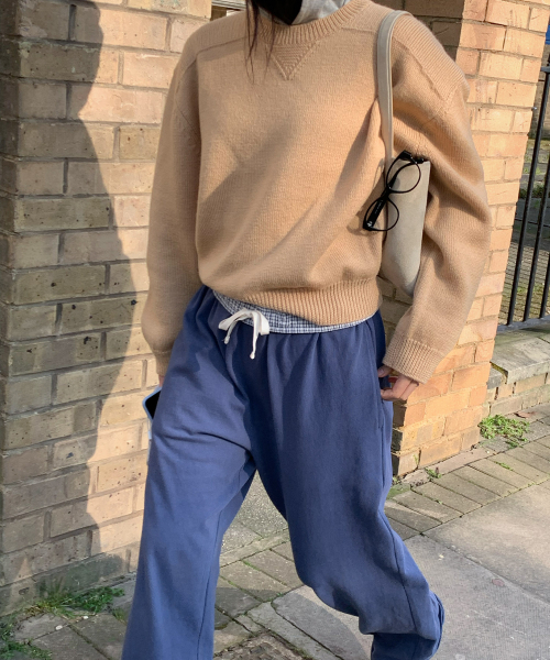haag(ヘイグ)の「mix single pants (pale blue)(スウェットパンツ・レディース・その他・FREE)」の12枚目の写真