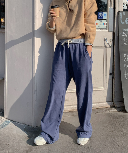 haag(ヘイグ)の「mix single pants (pale blue)(スウェットパンツ・レディース・その他・FREE)」の13枚目の写真