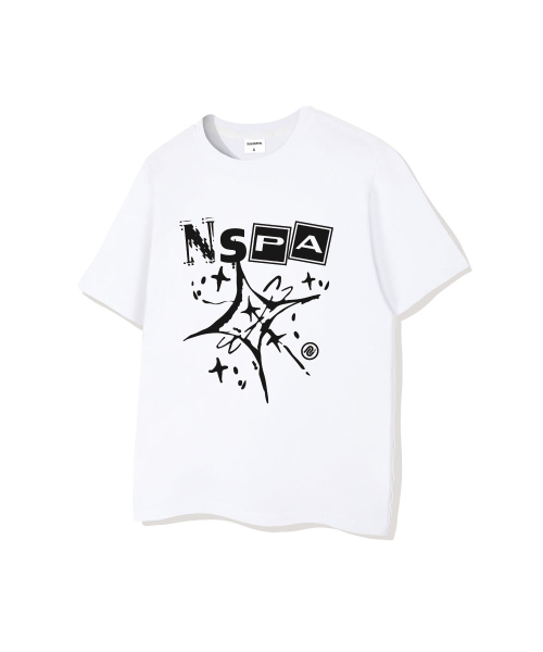 NESPA STUDIO（ネスパスタジオ）の「ブラストオーバーサイズ半袖Tシャツ4カラー[NSSE_1007]（Tシャツ/カットソー・メンズ・ホワイト/アイボリー/ネイビー/ブラック・SMALL/MEDIUM/LARGE/X-LARGE）」の5枚目の写真