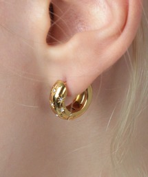 ( 金属アレルギー軽減 サージカルステンレス ) ステラワンタッチフープピアス / 【BILAN】 Stella One Touch Hoop Pierce