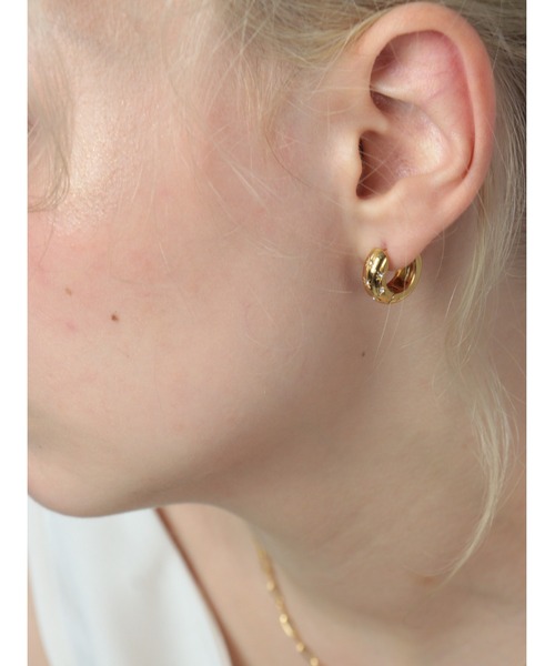 Bilan(ビラン)の「( 金属アレルギー軽減 サージカルステンレス ) ステラワンタッチフープピアス / 【BILAN】 Stella One Touch Hoop Pierce(ピアス(両耳用)・レディース・ゴールド/シルバー・FREE)」の18枚目の写真