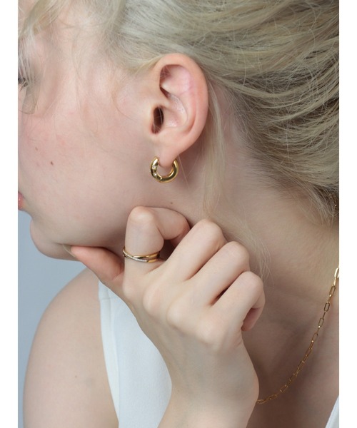 Bilan(ビラン)の「( 金属アレルギー軽減 サージカルステンレス ) ステラワンタッチフープピアス / 【BILAN】 Stella One Touch Hoop Pierce(ピアス(両耳用)・レディース・ゴールド/シルバー・FREE)」の20枚目の写真