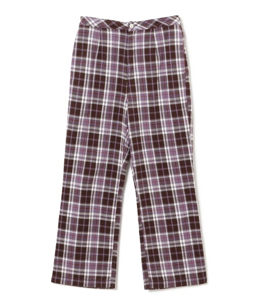 BEAMS BOY(ビームスボーイ)の「ボーイ ワーク チェック パンツ(その他パンツ・レディース・グレー/アイボリー/パープル・1/2)」の7枚目の写真