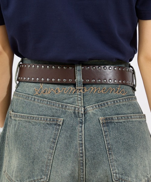 FCMM（エフシーエムエム）の「LOGO CURVE DENIM PANTS / ロゴカーブデニムパンツ（デニムパンツ・レディース・インディゴブルー/ブラック/ブルー・LARGE/SMALL/MEDIUM）」の18枚目の写真