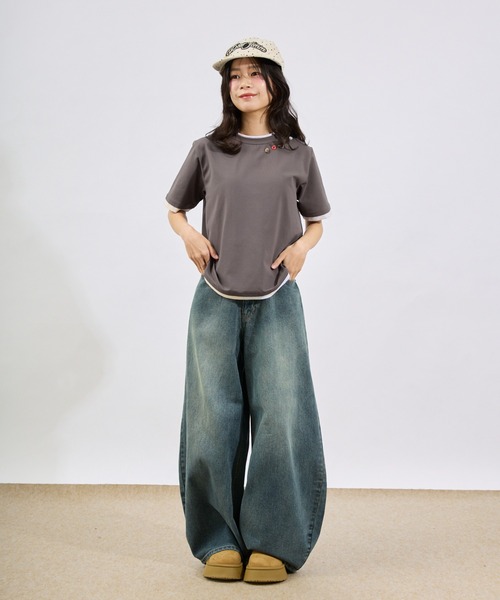 FCMM（エフシーエムエム）の「LOGO CURVE DENIM PANTS / ロゴカーブデニムパンツ（デニムパンツ・レディース・インディゴブルー/ブラック/ブルー・LARGE/SMALL/MEDIUM）」の19枚目の写真