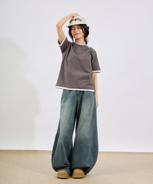 FCMM（エフシーエムエム）の「LOGO CURVE DENIM PANTS / ロゴカーブデニムパンツ（デニムパンツ・レディース・インディゴブルー/ブラック/ブルー・LARGE/SMALL/MEDIUM）」の22枚目の写真