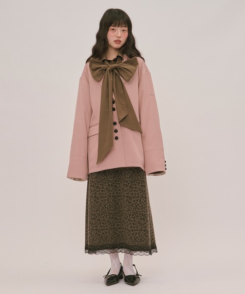 loin nuit(ロワンニュイ)の「nuance button ribbon shirt / ニュアンスボタンリボンシャツ(シャツ/ブラウス・レディース・アイボリー/ブラウン/ライトブルー/ブラック・FREE)」の20枚目の写真