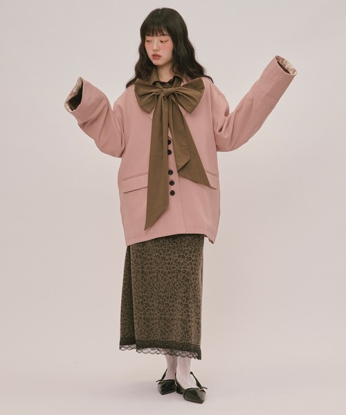 loin nuit(ロワンニュイ)の「nuance button ribbon shirt / ニュアンスボタンリボンシャツ(シャツ/ブラウス・レディース・アイボリー/ブラウン/ライトブルー/ブラック・FREE)」の21枚目の写真