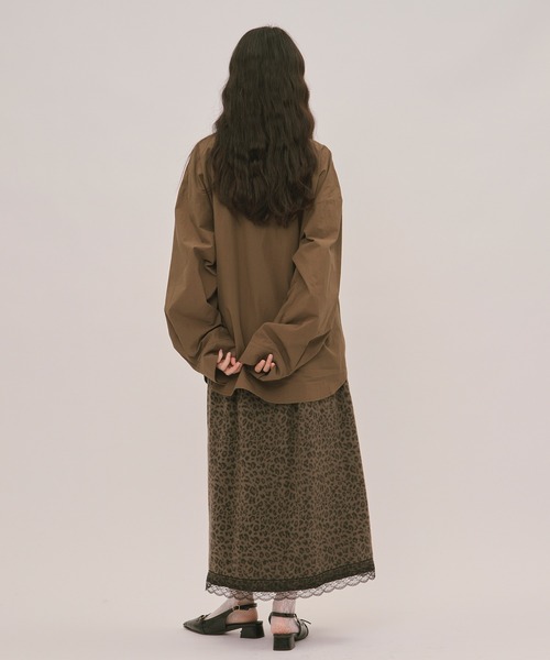 loin nuit(ロワンニュイ)の「nuance button ribbon shirt / ニュアンスボタンリボンシャツ(シャツ/ブラウス・レディース・アイボリー/ブラウン/ライトブルー/ブラック・FREE)」の12枚目の写真