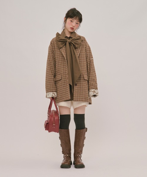 loin nuit(ロワンニュイ)の「nuance button ribbon shirt / ニュアンスボタンリボンシャツ(シャツ/ブラウス・レディース・アイボリー/ブラウン/ライトブルー/ブラック・FREE)」の17枚目の写真