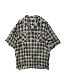 DAN RIVER / PRINTED RAYON CHECK SS SHIRT