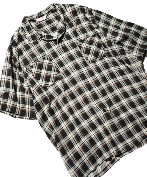 DAN RIVER（ダンリバー ）の「DAN RIVER / PRINTED RAYON CHECK SS SHIRT（シャツ/ブラウス・メンズ・ブラック/ブラウン/ブラック×ホワイト・SMALL/LARGE/MEDIUM）」の5枚目の写真