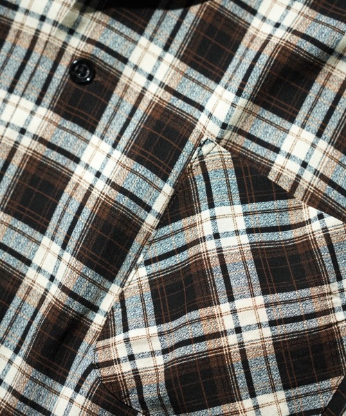 DAN RIVER（ダンリバー ）の「DAN RIVER / PRINTED RAYON CHECK SS SHIRT（シャツ/ブラウス・メンズ・ブラック/ブラウン/ブラック×ホワイト・SMALL/LARGE/MEDIUM）」の17枚目の写真