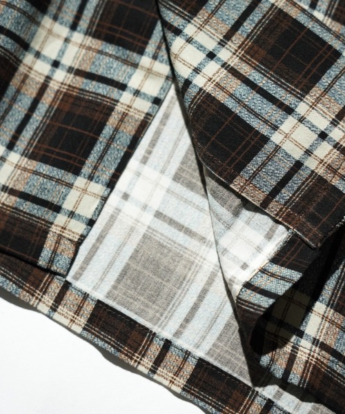 DAN RIVER（ダンリバー ）の「DAN RIVER / PRINTED RAYON CHECK SS SHIRT（シャツ/ブラウス・メンズ・ブラック/ブラウン/ブラック×ホワイト・SMALL/LARGE/MEDIUM）」の18枚目の写真