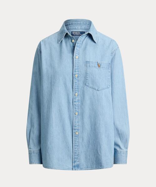 POLO RALPH LAUREN（ポロ ラルフ ローレン）の「ビッグ デニム シャツ（シャツ/ブラウス・レディース・ブルー・S/M/XS）」の6枚目の写真