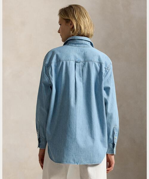 POLO RALPH LAUREN（ポロ ラルフ ローレン）の「ビッグ デニム シャツ（シャツ/ブラウス・レディース・ブルー・S/M/XS）」の3枚目の写真