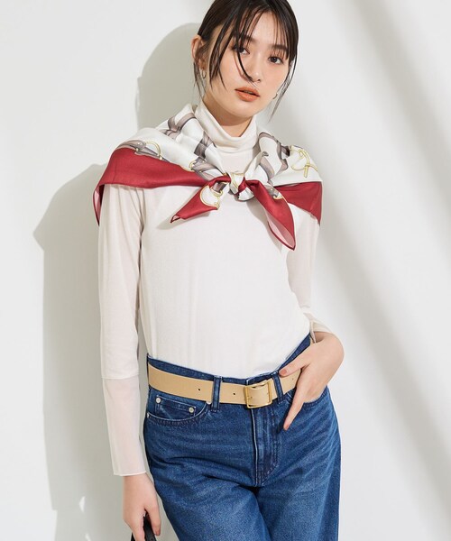 INDIVI(インディヴィ)の「【レイヤード/袖口シアー/日本製】ベロアジャージトップス(Tシャツ/カットソー・レディース・ブラック/ブラウン系/アイボリー・34/19/15 /13/05/38)」の1枚目の写真