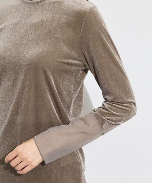 INDIVI(インディヴィ)の「【レイヤード/袖口シアー/日本製】ベロアジャージトップス(Tシャツ/カットソー・レディース・ブラック/ブラウン系/アイボリー・34/19/15 /13/05/38)」の21枚目の写真