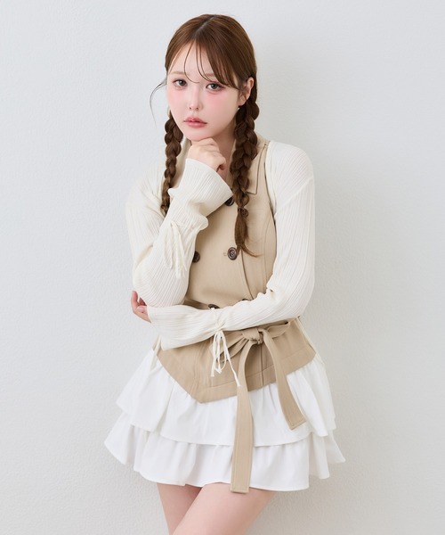 one after another NICE CLAUP（ワンアフターアナザーナイスクラップ）の「トレンチ風ミニワンピース（ワンピース・レディース・ベージュ/ブラウン/ホワイト系その他・SMALL/MEDIUM）」の21枚目の写真