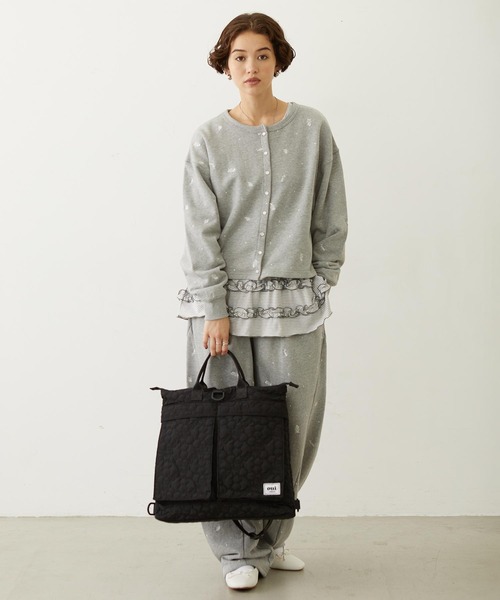 MILKFED.（ミルクフェド）の「CHERRY QUILTED HELMET BAG（ショルダーバッグ・レディース・ブラック/ベージュ/オリーブ・ONE SIZE）」の14枚目の写真