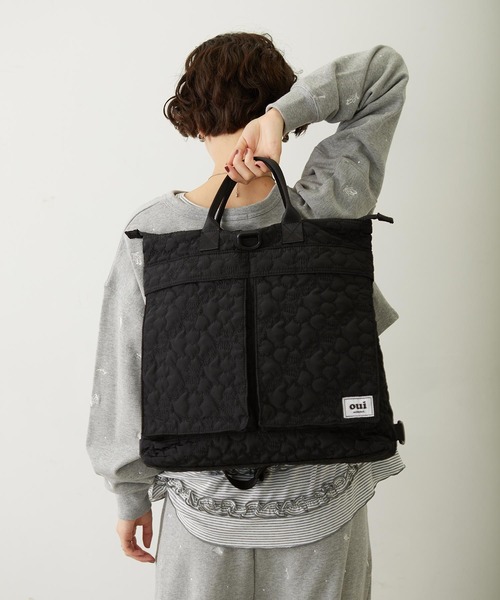 MILKFED.（ミルクフェド）の「CHERRY QUILTED HELMET BAG（ショルダーバッグ・レディース・ブラック/ベージュ/オリーブ・ONE SIZE）」の6枚目の写真