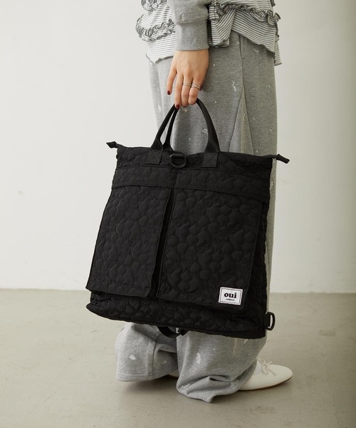 MILKFED.（ミルクフェド）の「CHERRY QUILTED HELMET BAG（ショルダーバッグ・レディース・ブラック/ベージュ/オリーブ・ONE SIZE）」の7枚目の写真