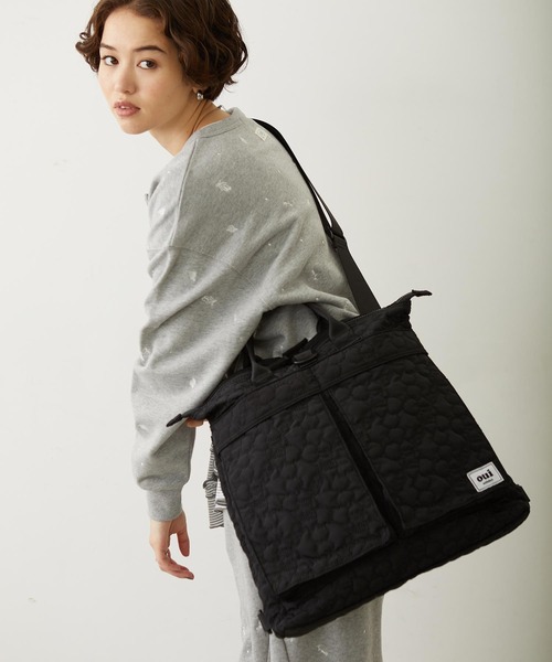 MILKFED.（ミルクフェド）の「CHERRY QUILTED HELMET BAG（ショルダーバッグ・レディース・ブラック/ベージュ/オリーブ・ONE SIZE）」の11枚目の写真