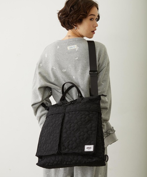 MILKFED.（ミルクフェド）の「CHERRY QUILTED HELMET BAG（ショルダーバッグ・レディース・ブラック/ベージュ/オリーブ・ONE SIZE）」の12枚目の写真
