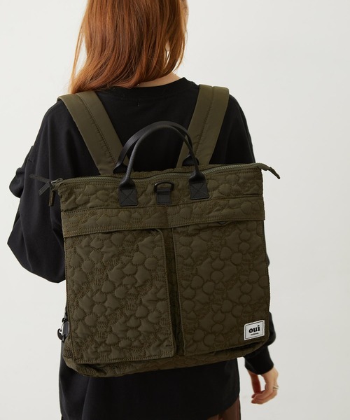 MILKFED.（ミルクフェド）の「CHERRY QUILTED HELMET BAG（ショルダーバッグ・レディース・ブラック/ベージュ/オリーブ・ONE SIZE）」の21枚目の写真