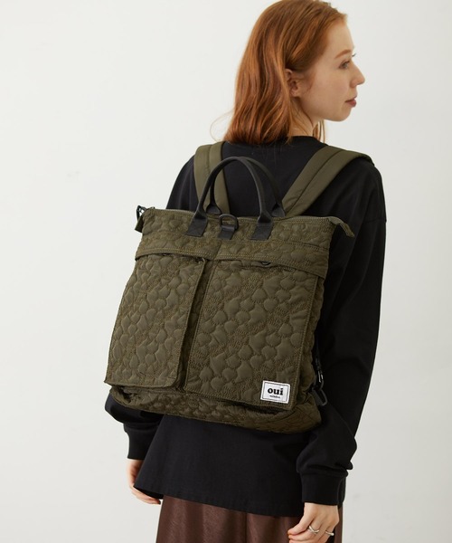 MILKFED.（ミルクフェド）の「CHERRY QUILTED HELMET BAG（ショルダーバッグ・レディース・ブラック/ベージュ/オリーブ・ONE SIZE）」の19枚目の写真