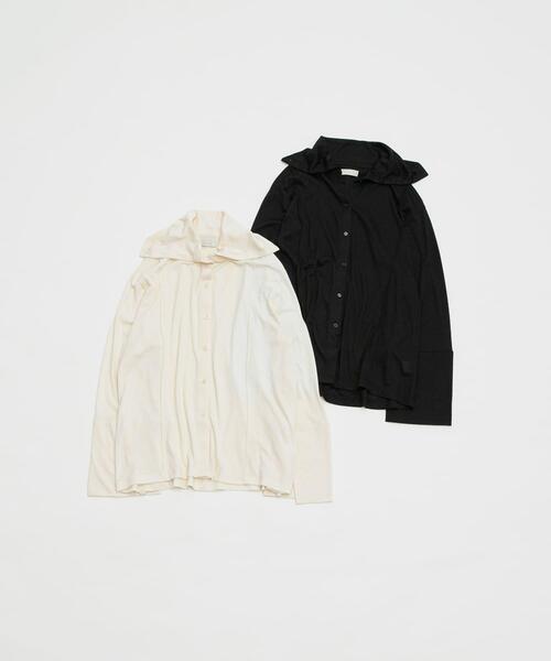 LAATO(ラート)の「cut cardigan(カーディガン/ボレロ・レディース・ブラック/アイボリー・FREE)」の10枚目の写真