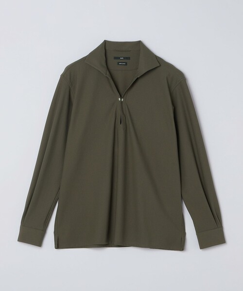 SHIPS(シップス)の「SHIPS:〈MADE IN JAPAN〉レノクロス ロングスリーブ カプリ シャツ(シャツ/ブラウス・メンズ・ライトオリーブ/ライトグレー/ネイビー・MEDIUM/SMALL/X-LARGE/LARGE)」の2枚目の写真